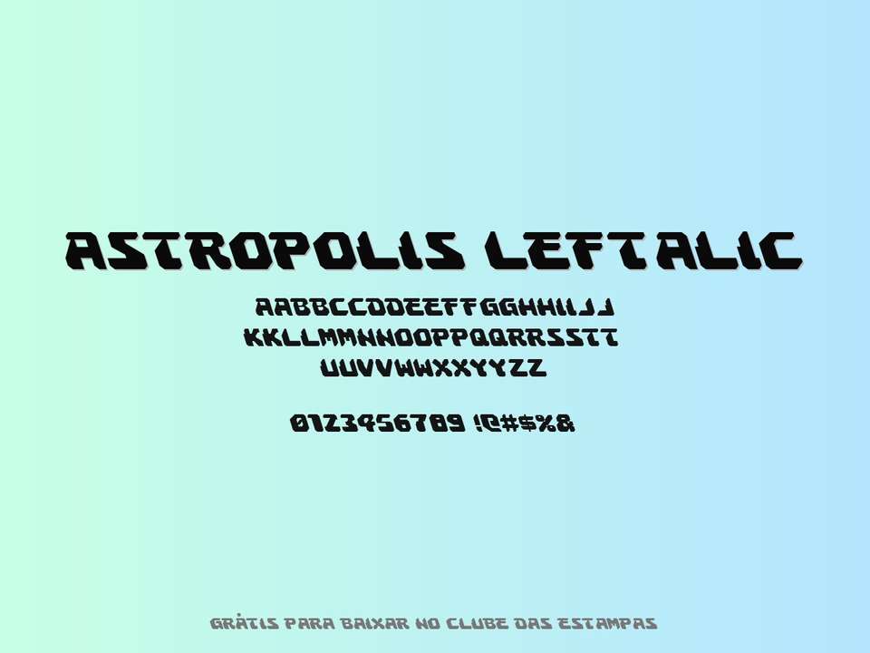 Fonte Astropolis Leftalic Grátis Para Baixar