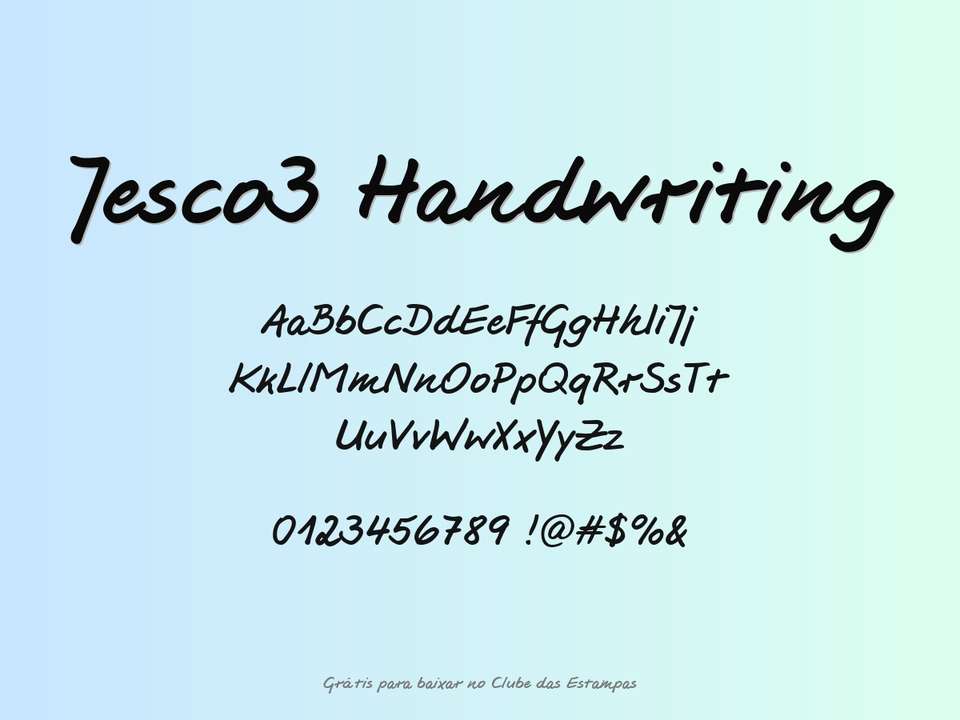 Fonte Jesco3 Handwriting Grátis Para Baixar