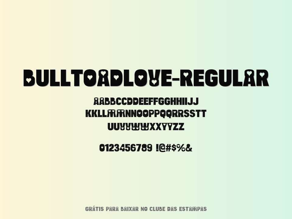 Fonte Bulltoadlove Regular Grátis Para Baixar