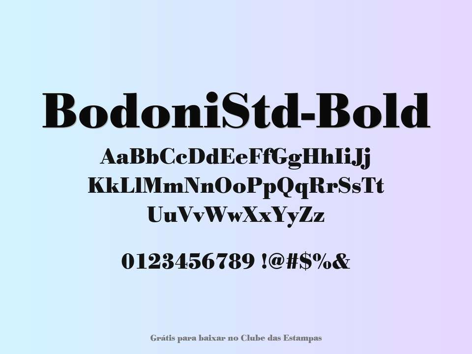 Fonte Bodonistd Bold Grátis Para Baixar