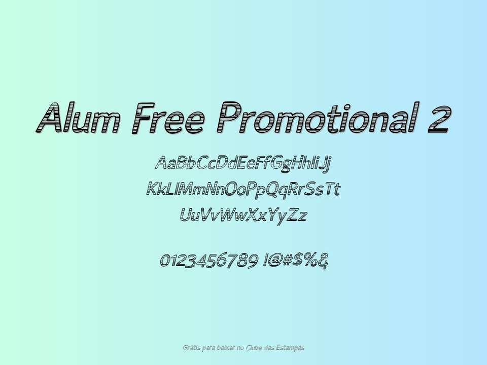 Fonte Alum Free Promotional 2 Grátis Para Baixar