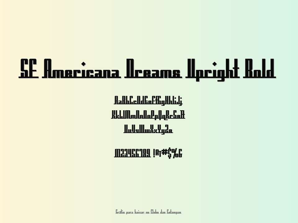 Fonte Sf Americana Dreams Upright Bold Grátis Para Baixar