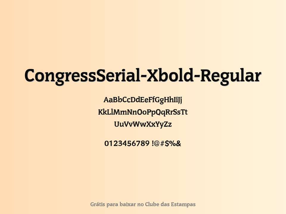Fonte Congressserial Xbold Regular Grátis Para Baixar