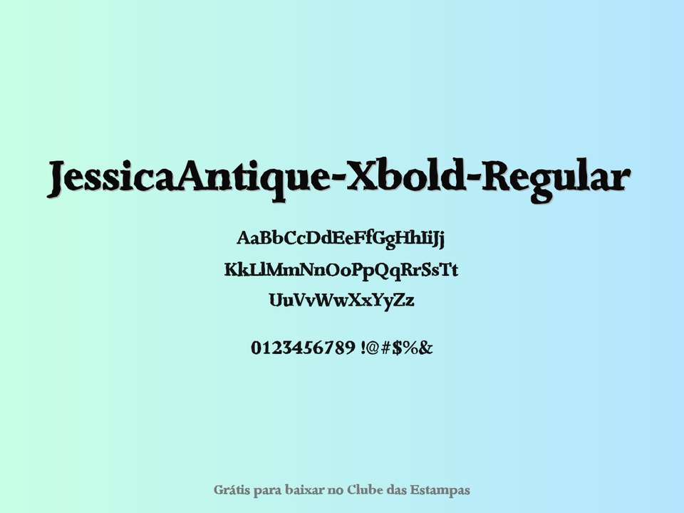 Fonte Jessicaantique Xbold Regular Grátis Para Baixar