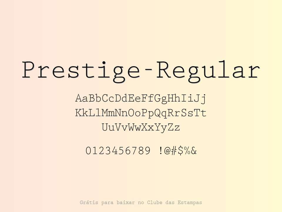 Fonte Prestige Regular Grátis Para Baixar