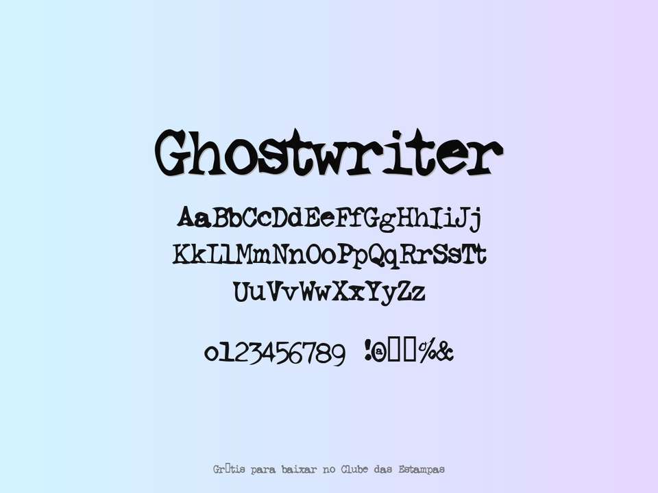 Fonte Ghostwriter Grátis Para Baixar