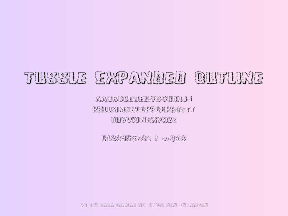 Fonte Tussle Expanded Outline Grátis Para Baixar
