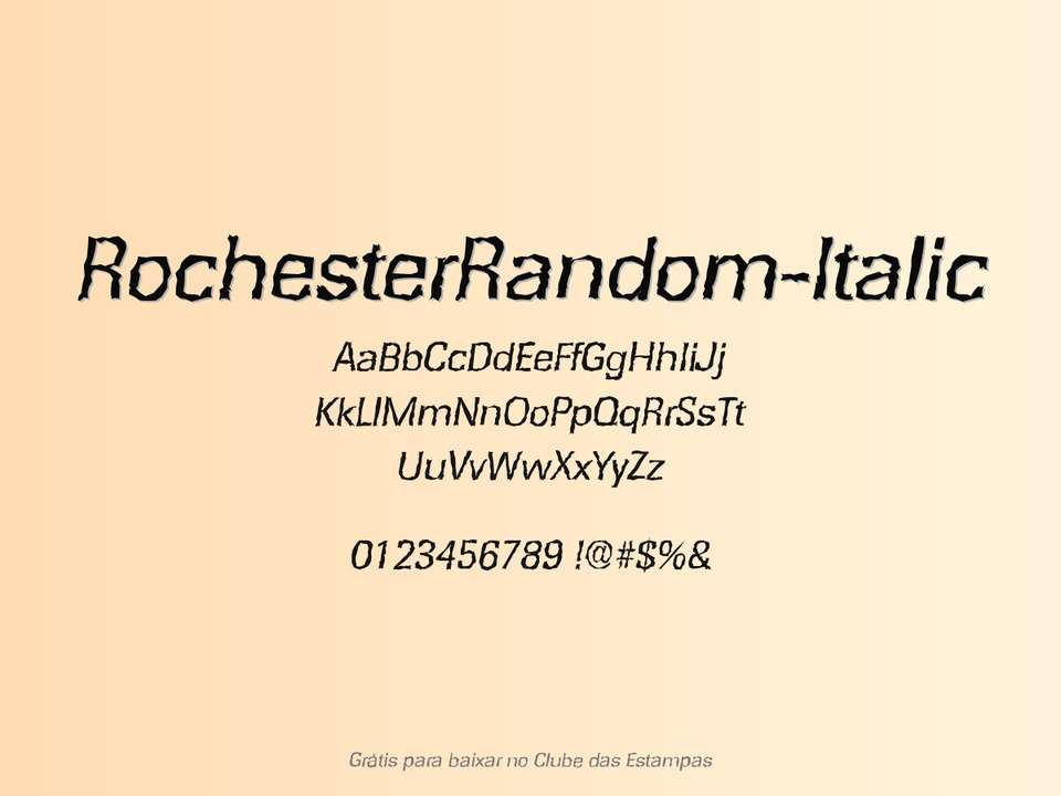 Fonte Rochesterrandom Italic Grátis Para Baixar