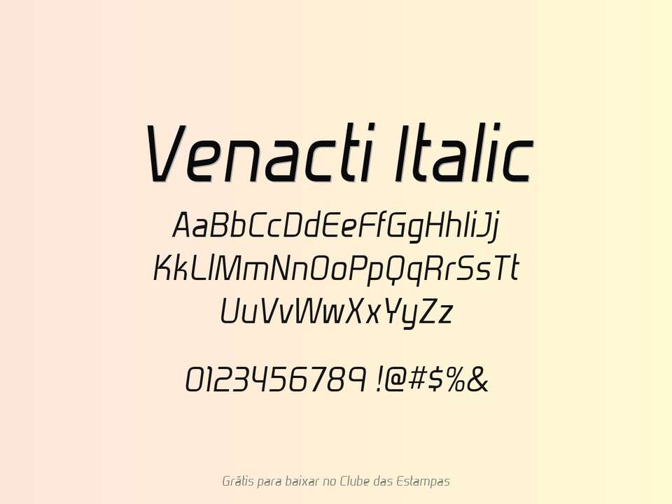 Fonte Venacti Italic Grátis Para Baixar