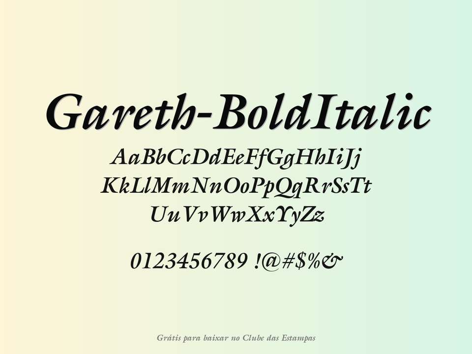 Fonte Gareth Bolditalic Grátis Para Baixar