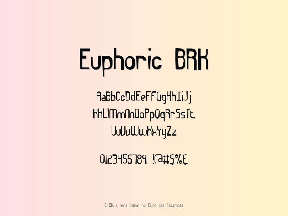 Fonte Euphoric Brk Grátis Para Baixar