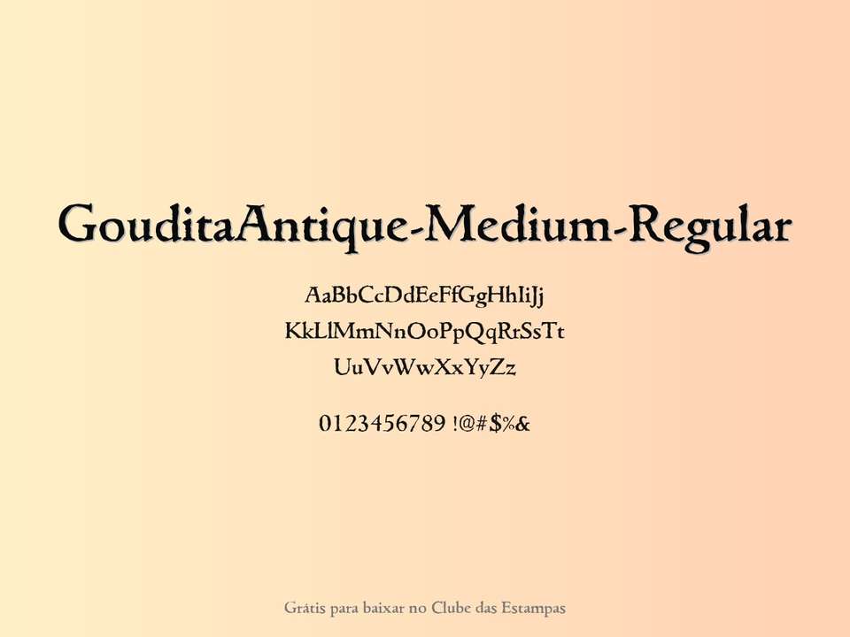 Fonte Gouditaantique Medium Regular Grátis Para Baixar