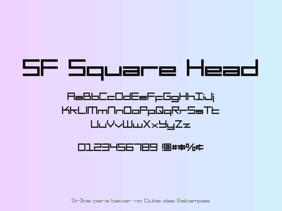 Fonte Sf Square Head Grátis Para Baixar