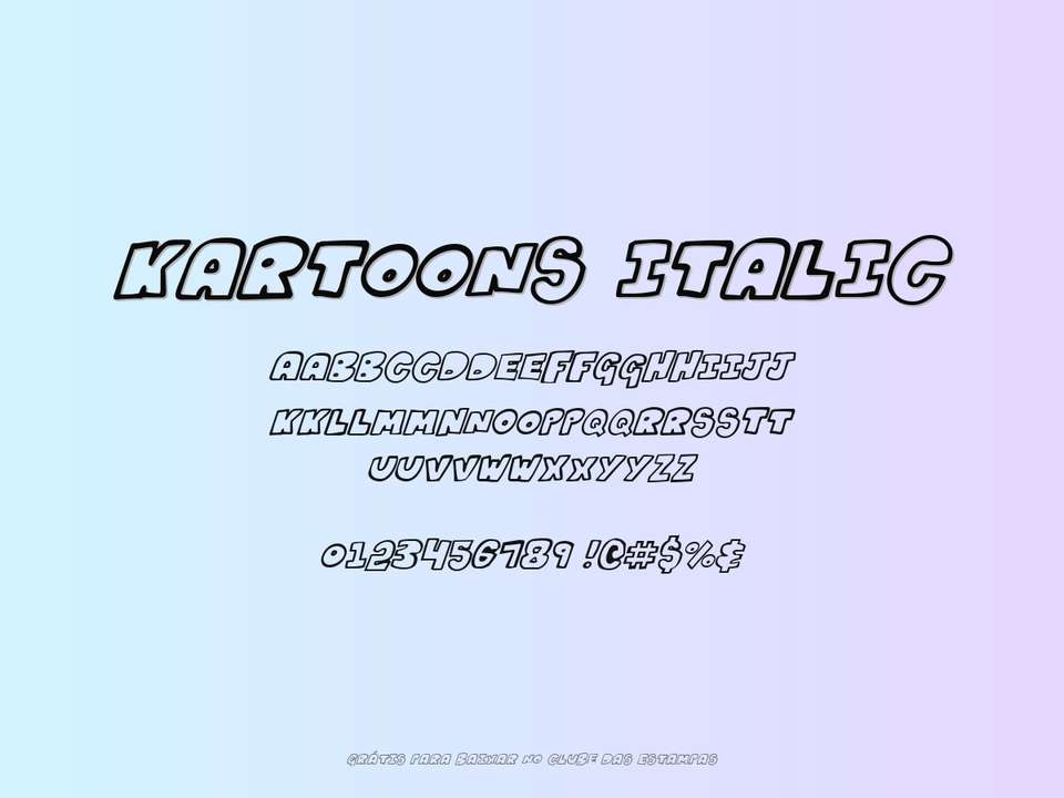 Fonte Kartoons Italic Grátis Para Baixar