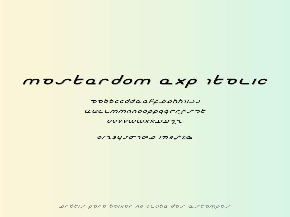 Fonte Masterdom Exp Italic Grátis Para Baixar