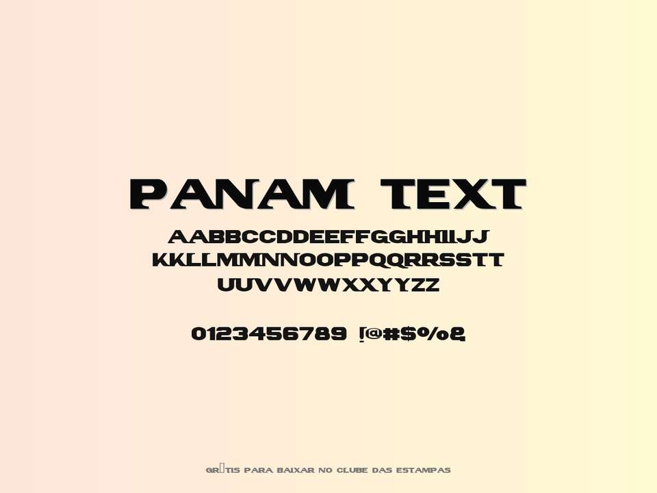 Fonte Panam Text Grátis Para Baixar