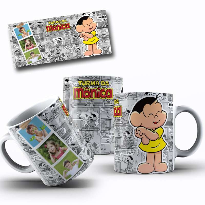 Arte Para Caneca Turma Da Monica Personagens Serie Cartoon 3