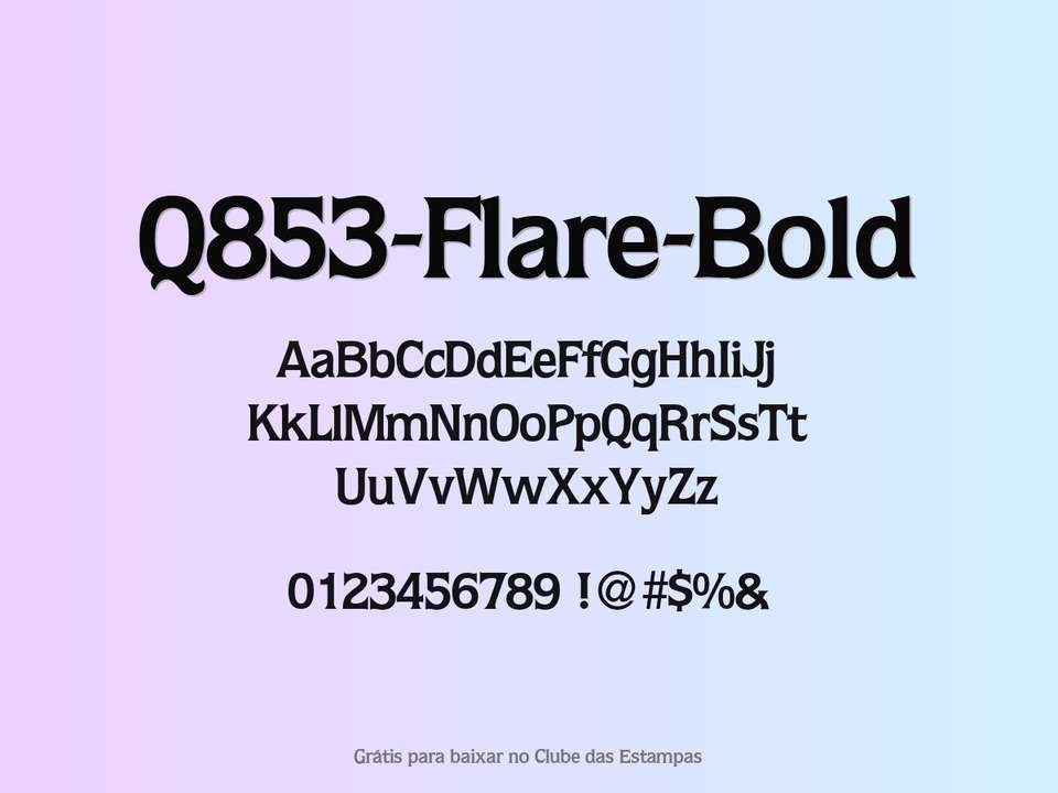 Fonte Q853 Flare Bold Grátis Para Baixar