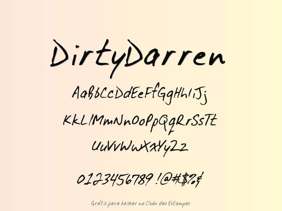 Fonte Dirtydarren Grátis Para Baixar