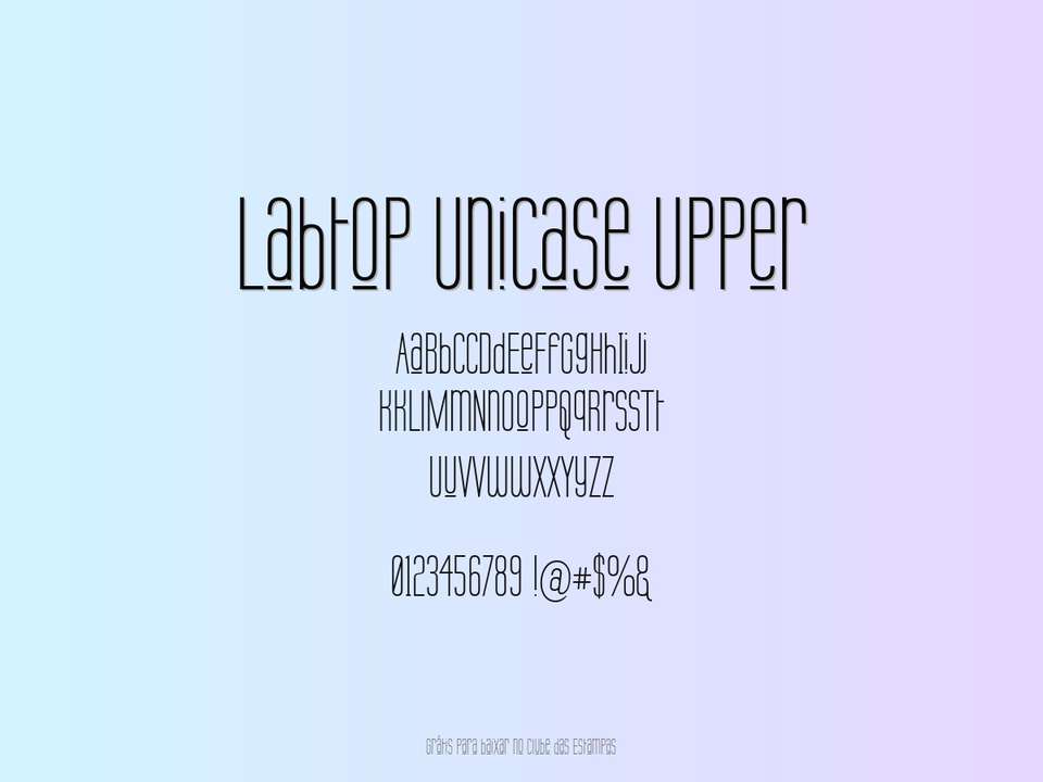 Fonte Labtop Unicase Upper Grátis Para Baixar