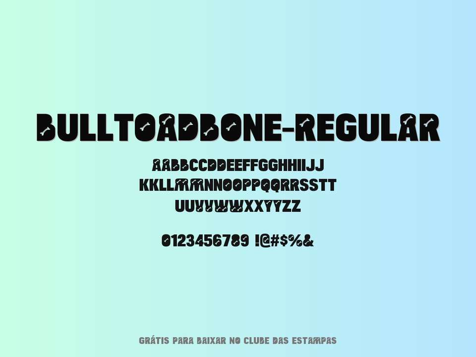 Fonte Bulltoadbone Regular Grátis Para Baixar