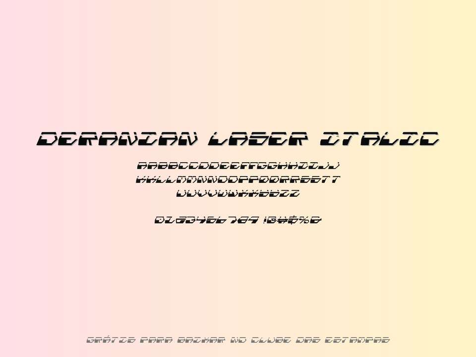 Fonte Deranian Laser Italic Grátis Para Baixar