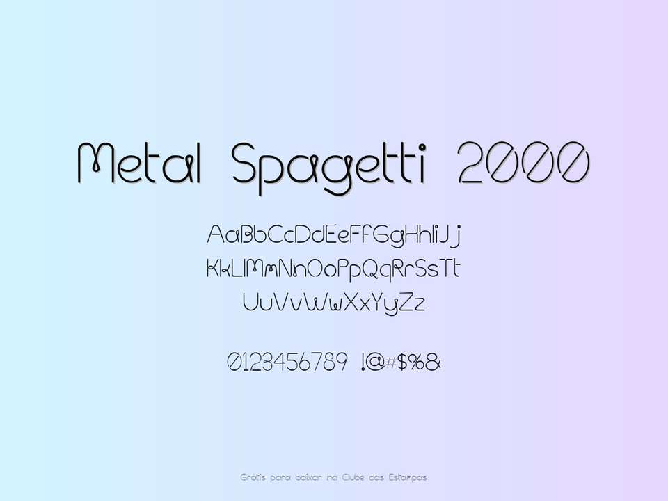 Fonte Metal Spagetti 2000 Grátis Para Baixar