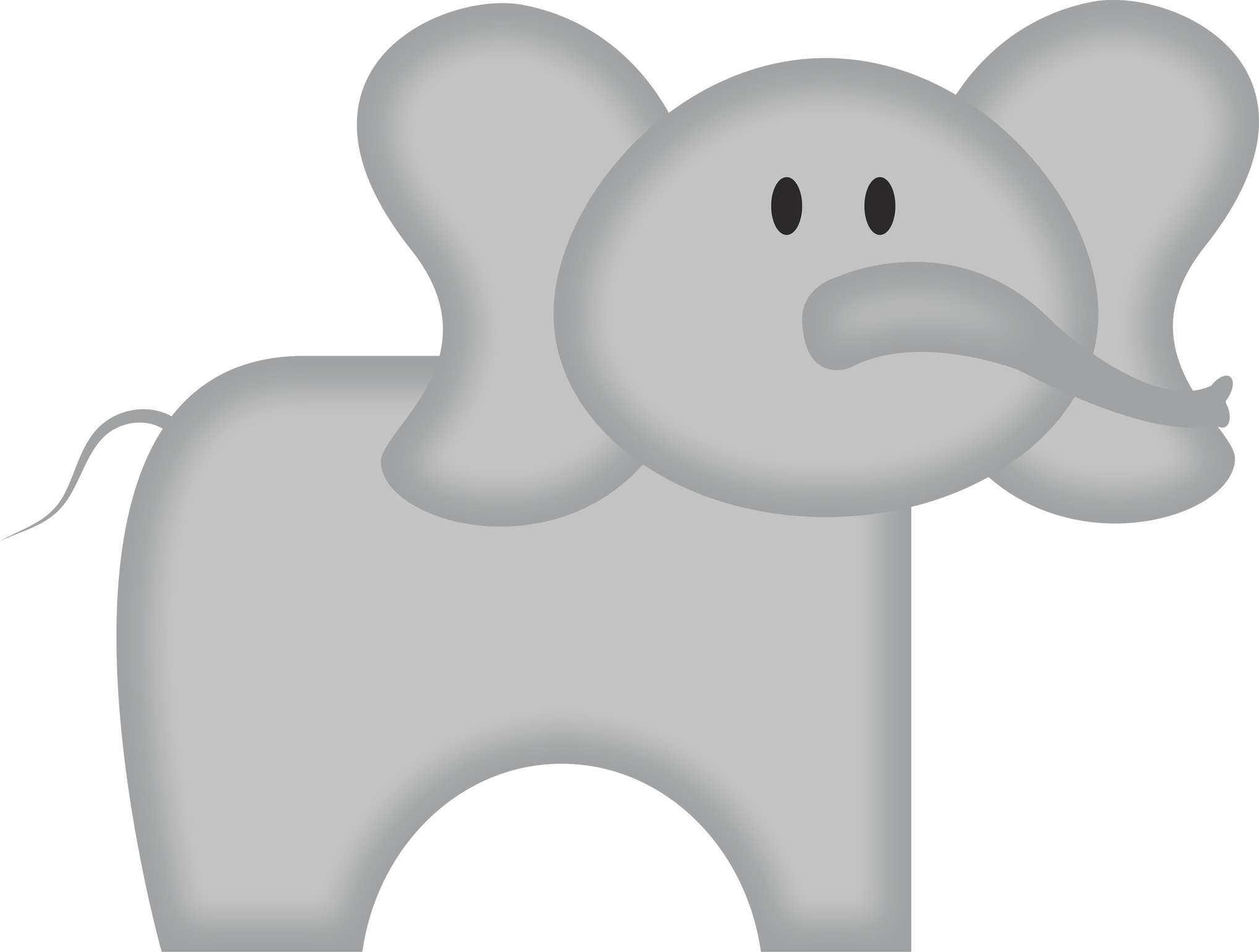 Desenho De Elefante Cartoon Cinza Animais Png Grátis Para Baixar