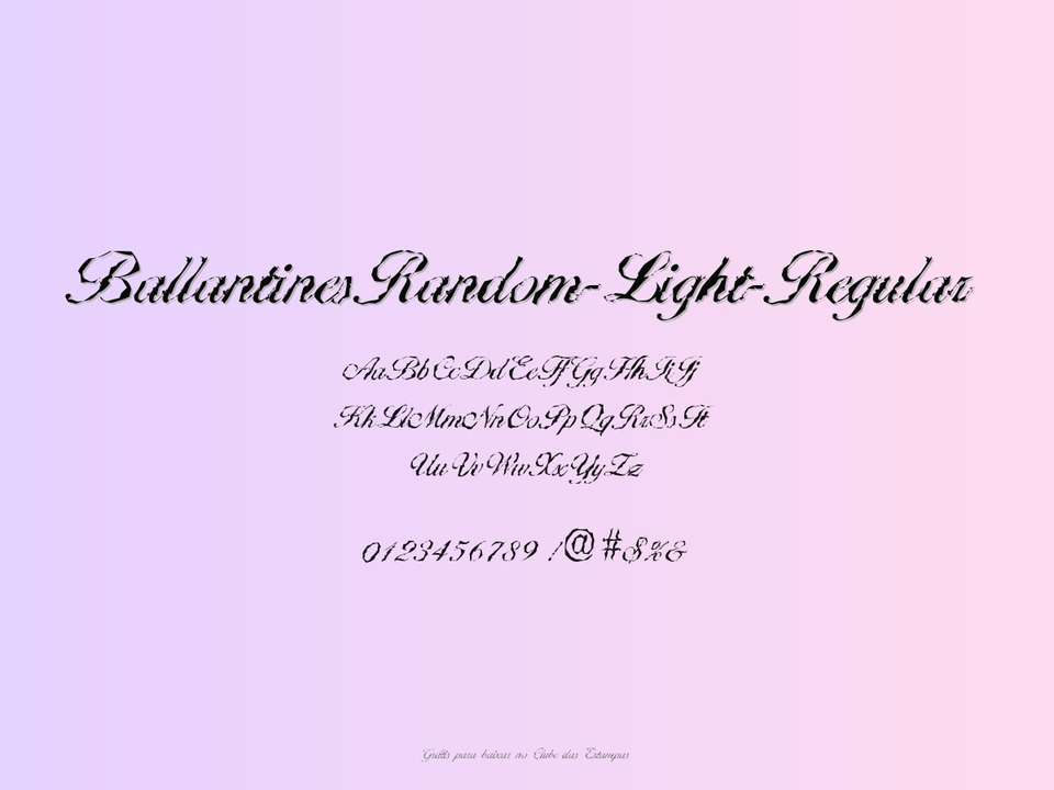 Fonte Ballantinesrandom Light Regular Grátis Para Baixar