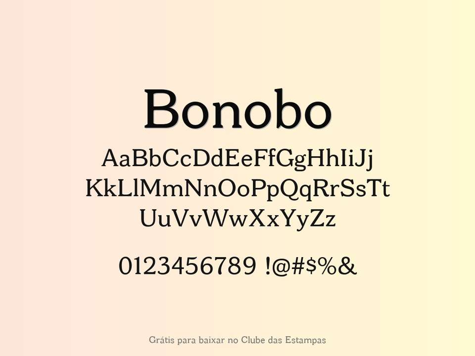 Fonte Bonobo Grátis Para Baixar