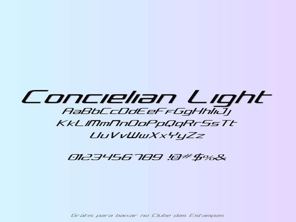 Fonte Concielian Light Grátis Para Baixar