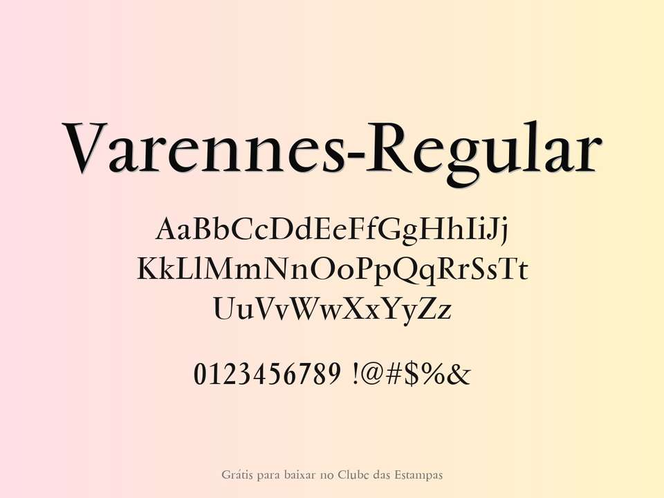 Fonte Varennes Regular Grátis Para Baixar