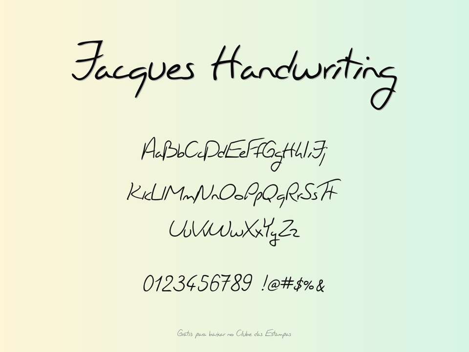 Fonte Jacques Handwriting Grátis Para Baixar