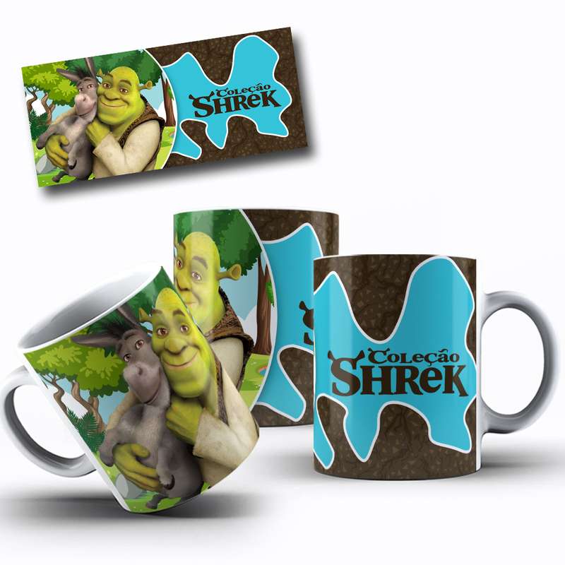 Arte Para Caneca Shrek Personagem Serie Cartoon 2