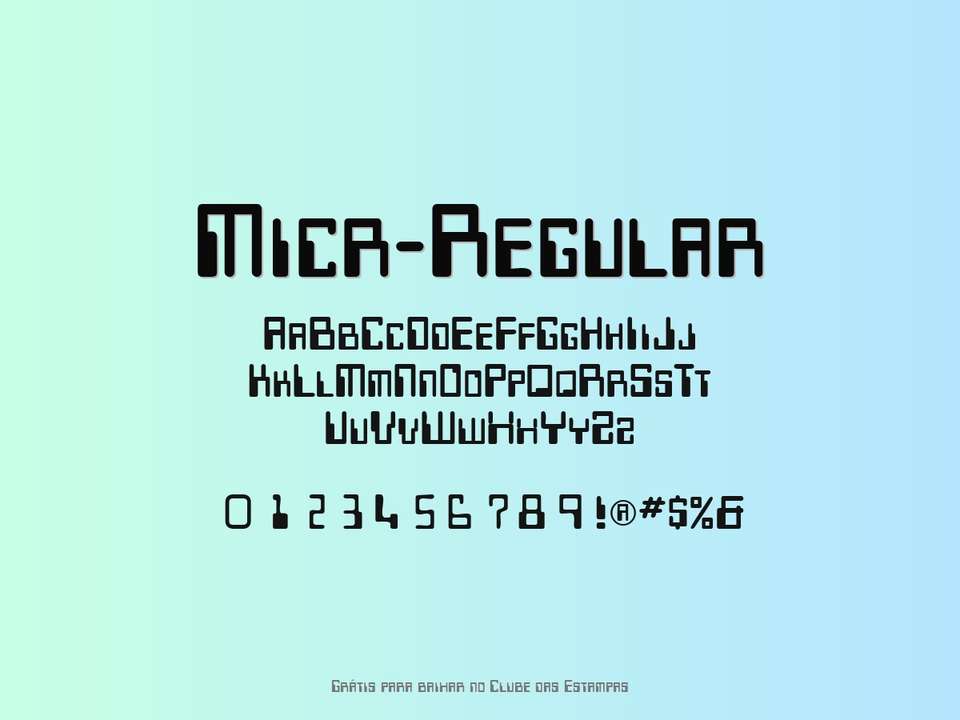 Fonte Micr Regular Grátis Para Baixar