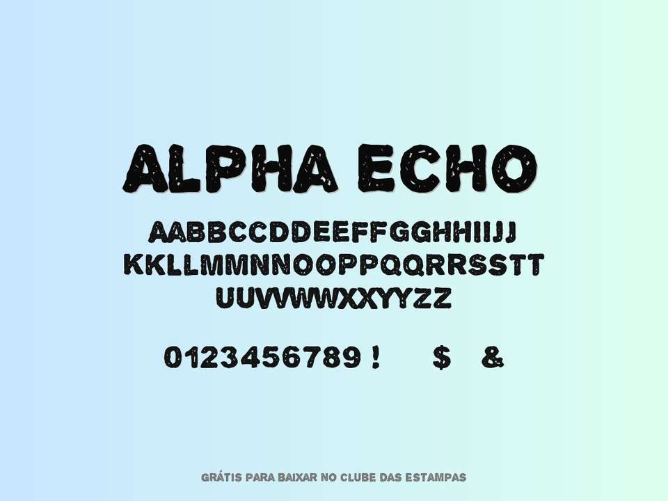 Fonte Alpha Echo Grátis Para Baixar