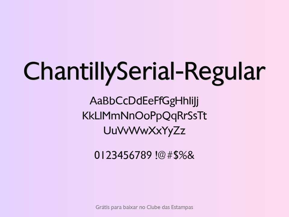 Fonte Chantillyserial Regular Grátis Para Baixar
