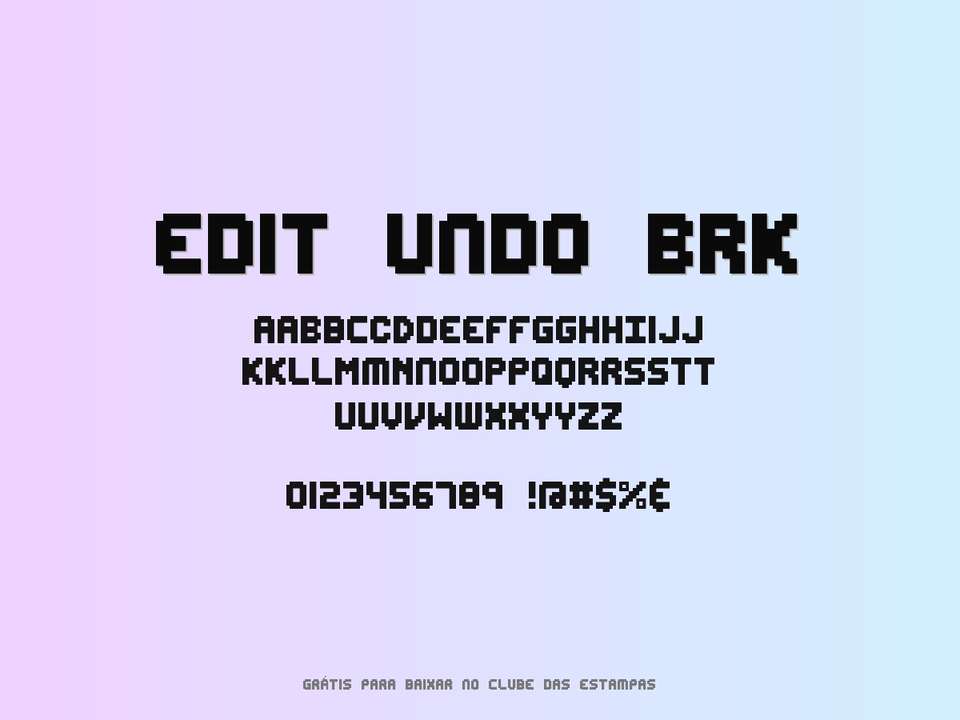 Fonte Edit Undo Brk Grátis Para Baixar