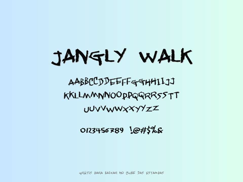 Fonte Jangly Walk Grátis Para Baixar