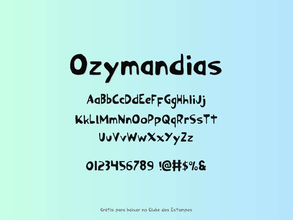 Fonte Ozymandias Grátis Para Baixar
