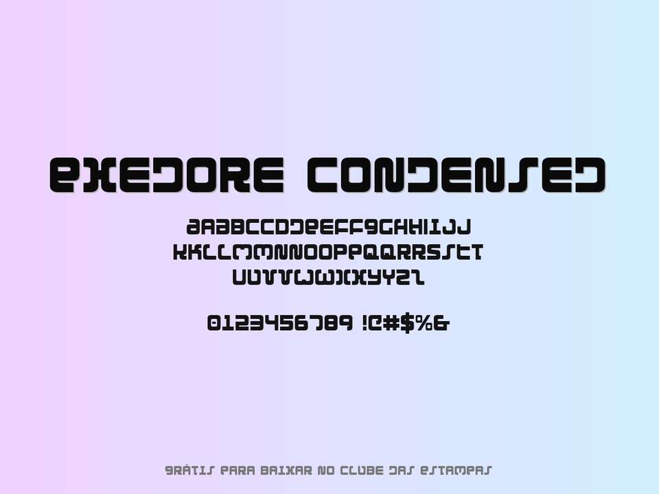 Fonte Exedore Condensed Grátis Para Baixar