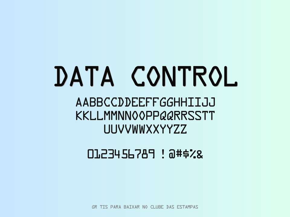 Fonte Data Control Grátis Para Baixar