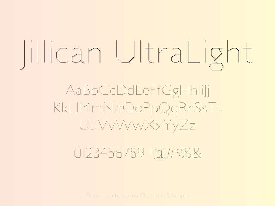 Fonte Jillican Ultralight Grátis Para Baixar