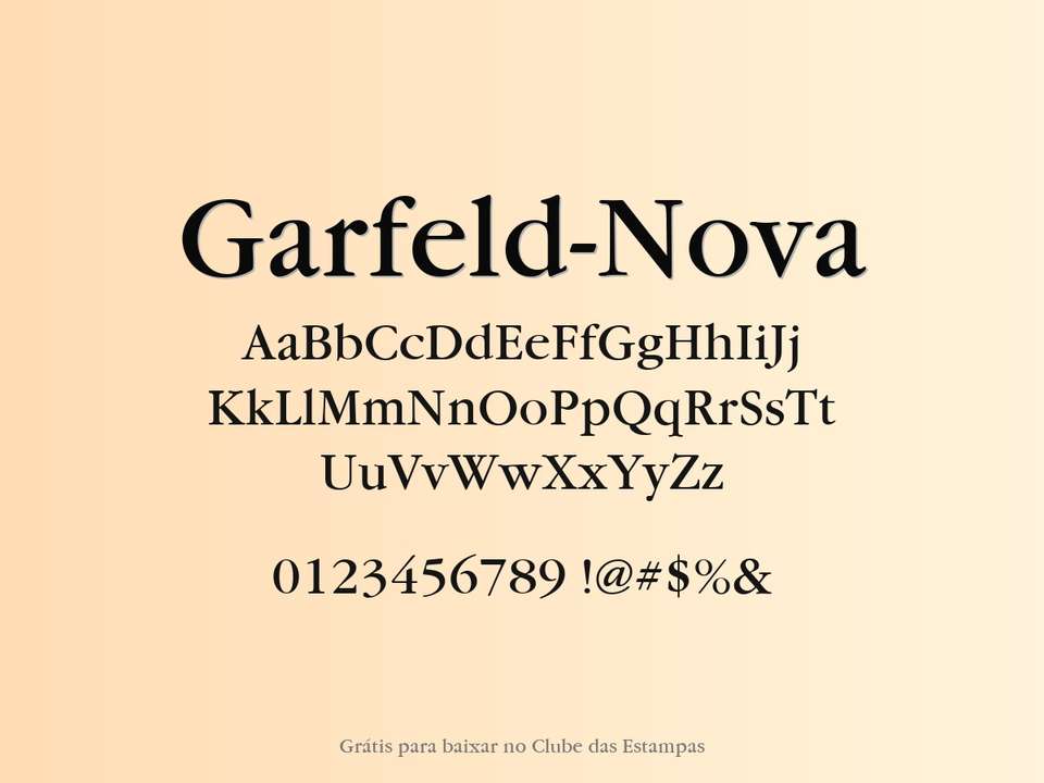 Fonte Garfeld Nova Grátis Para Baixar