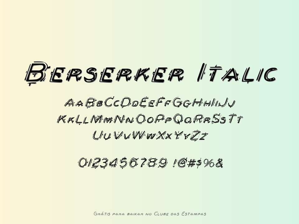 Fonte Berserker Italic Grátis Para Baixar