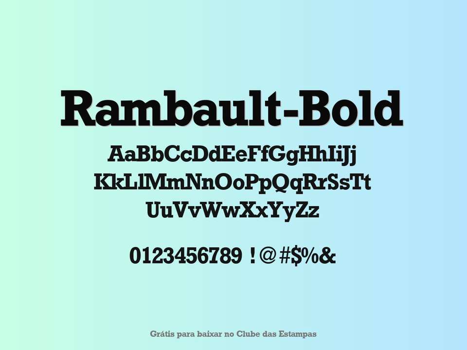Fonte Rambault Bold Grátis Para Baixar