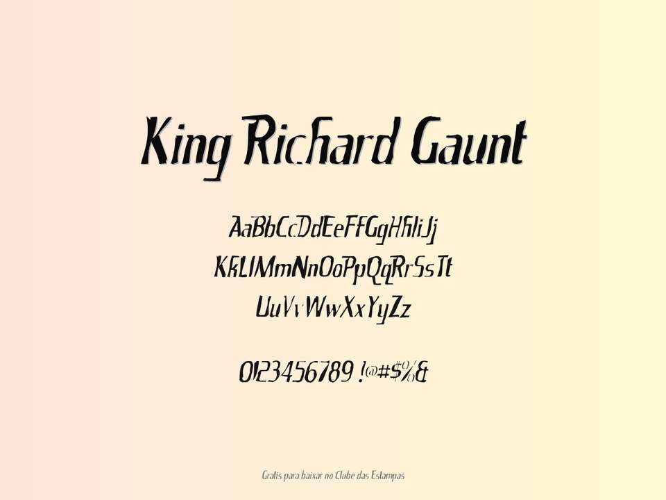 Fonte King Richard Gaunt Grátis Para Baixar
