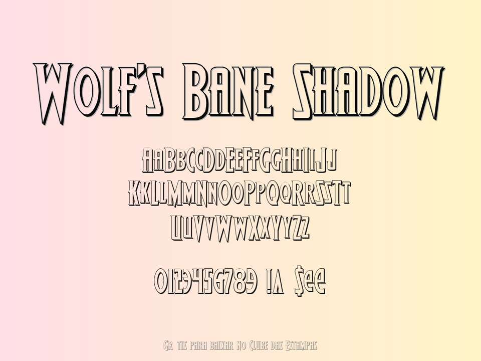 Fonte Wolf's Bane Shadow Grátis Para Baixar