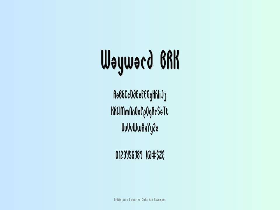 Fonte Wayward Brk Grátis Para Baixar