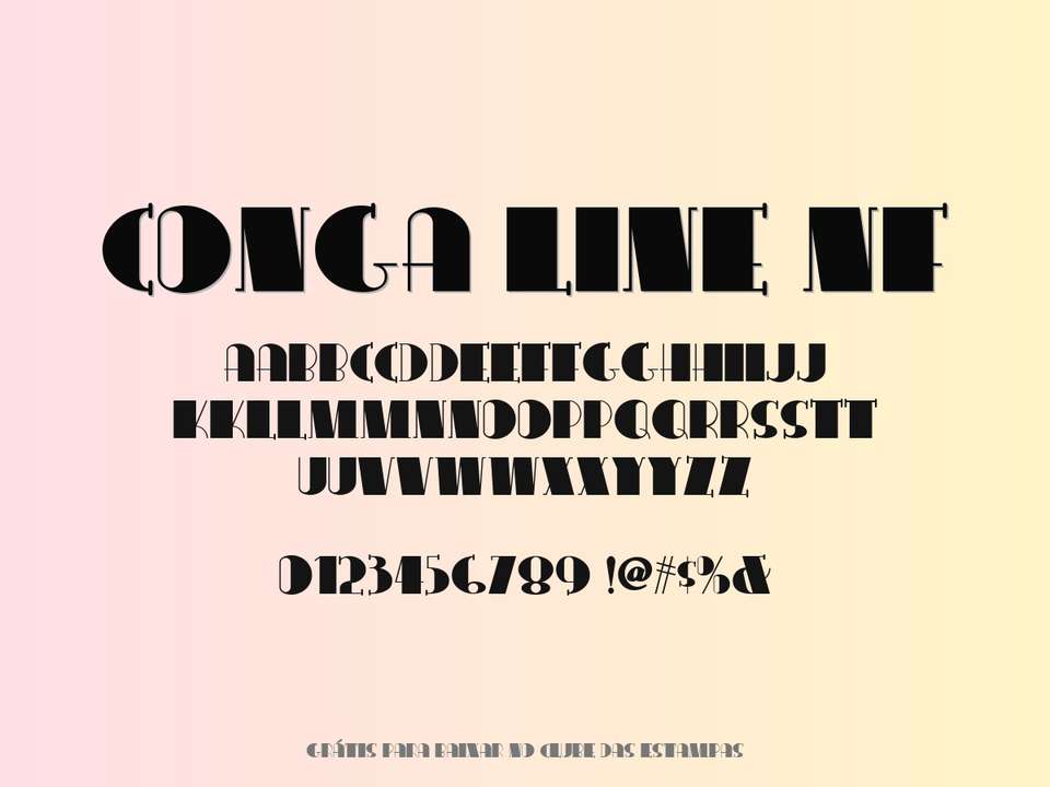 Fonte Conga Line Nf Grátis Para Baixar